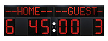 Outdoor scoreboard with programmable team names
